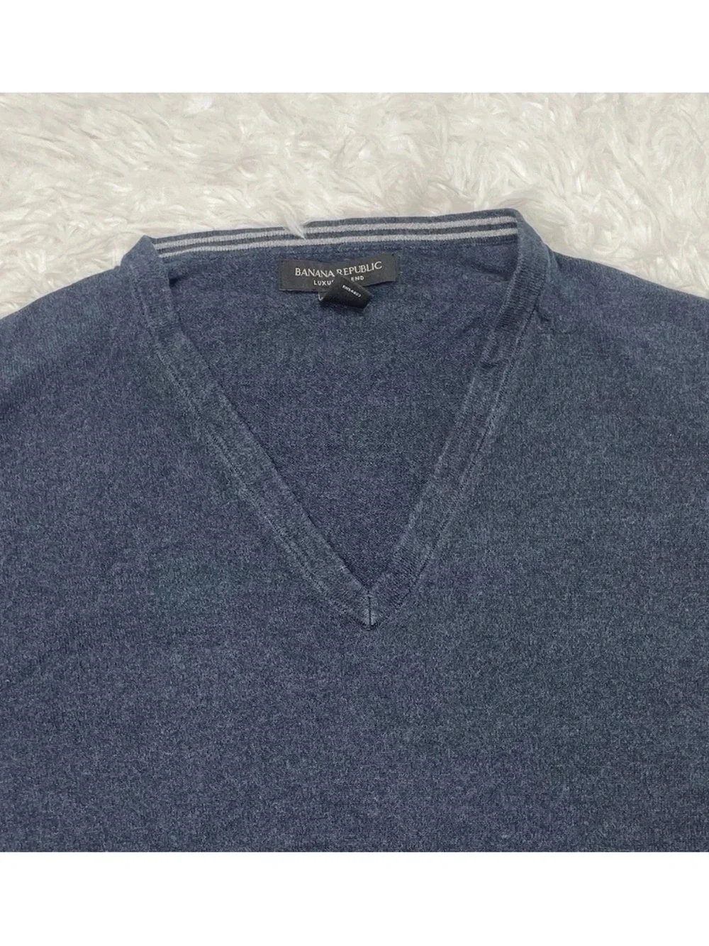 Banana Republic Luxury Blend Sweater Men’s Size XXL 2XL Silk Cashmere Blue